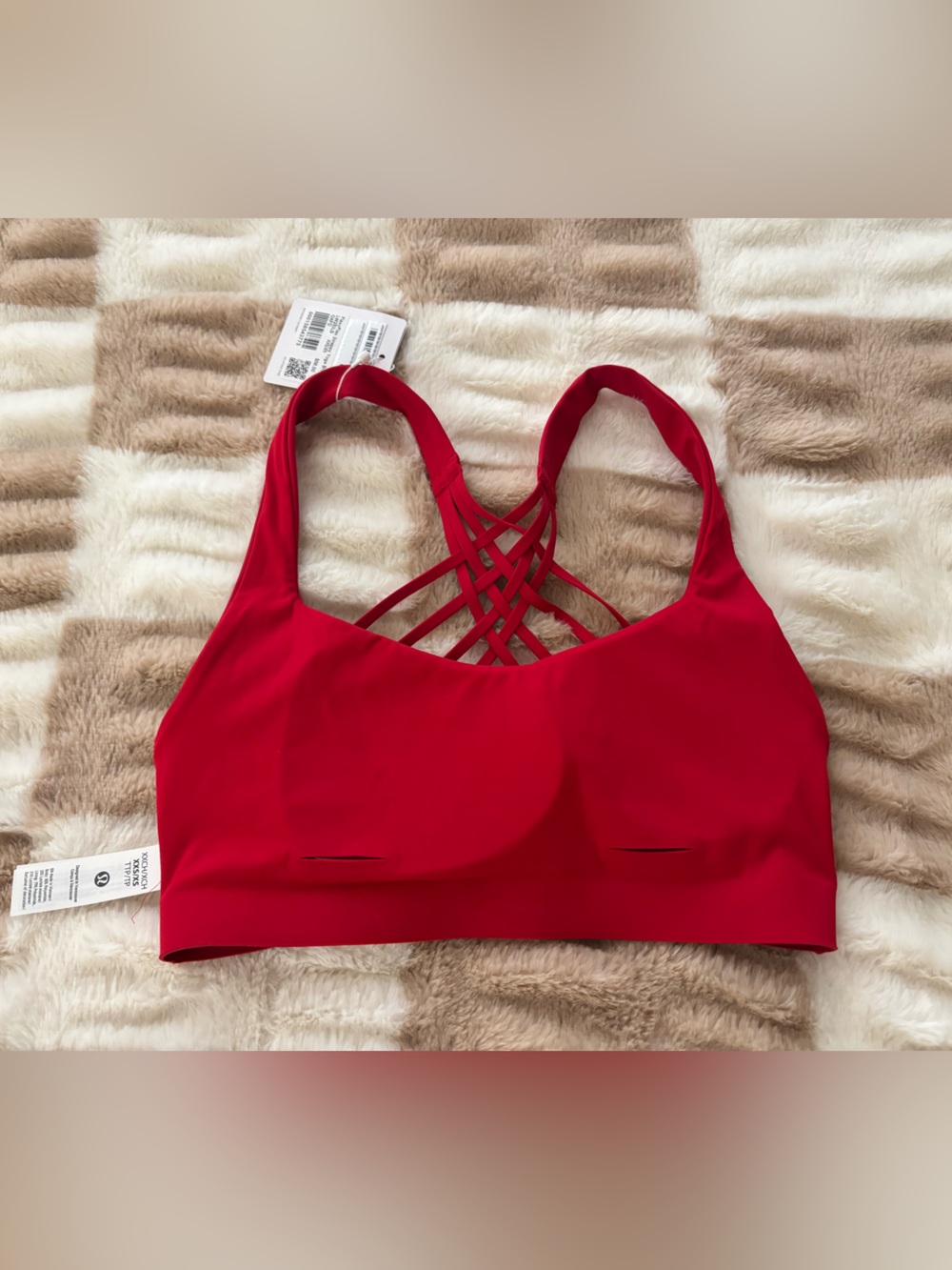 Lululemon Oxford Red FlexyFlex Strappy Yoga Bra - Picture 5 of 7